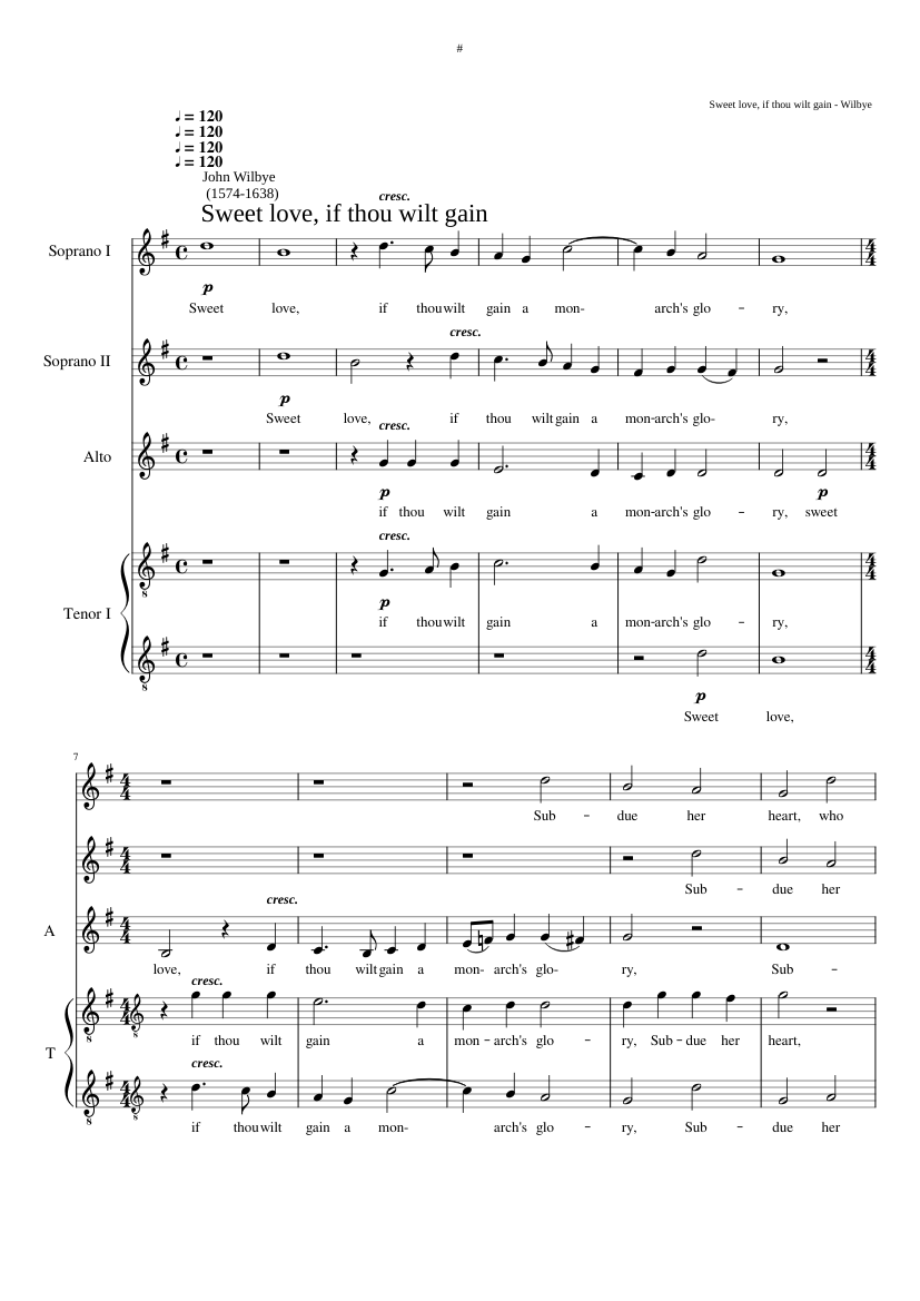 Sweet love if thou wilt gain