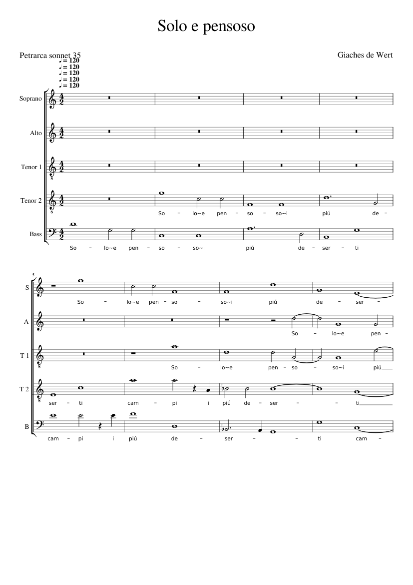 Solo e pensoso i più deserti campi