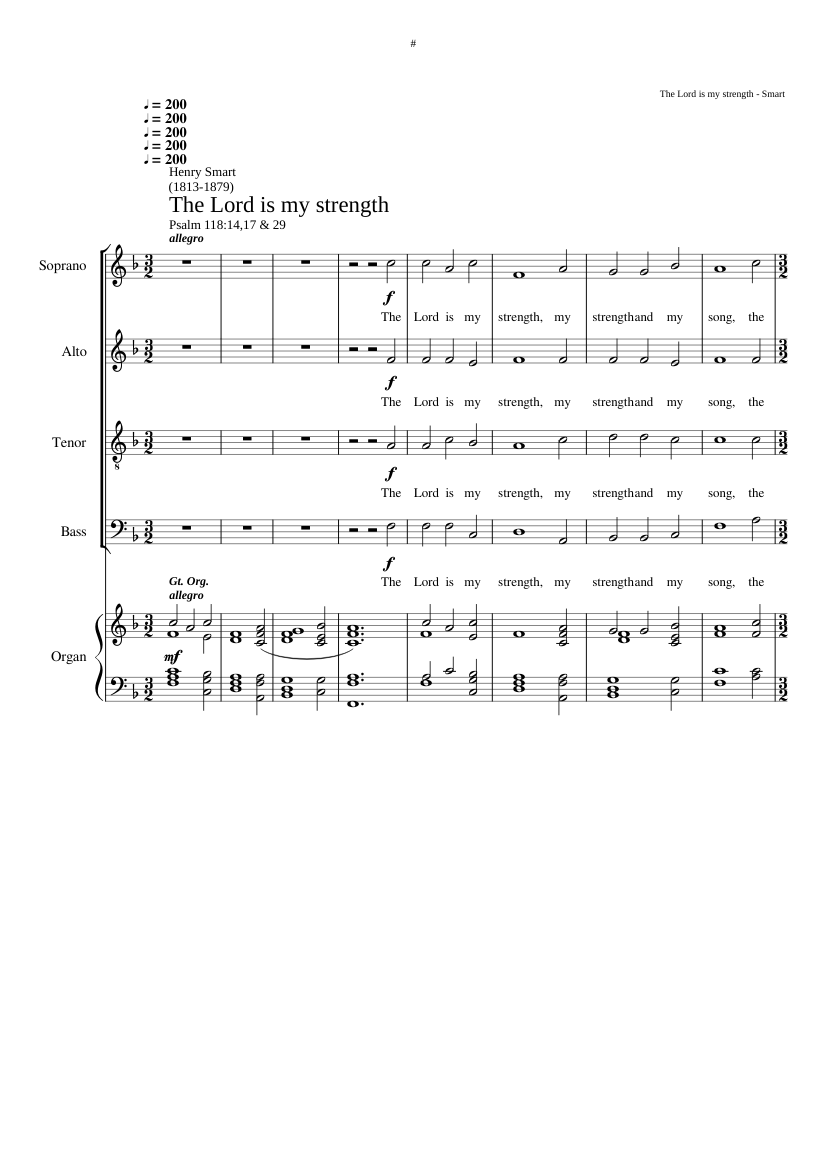 The Lord is my strength