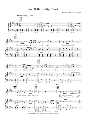 You'll Be In My Heart by Phil Collins free sheet music | Download PDF or  print on Musescore.com