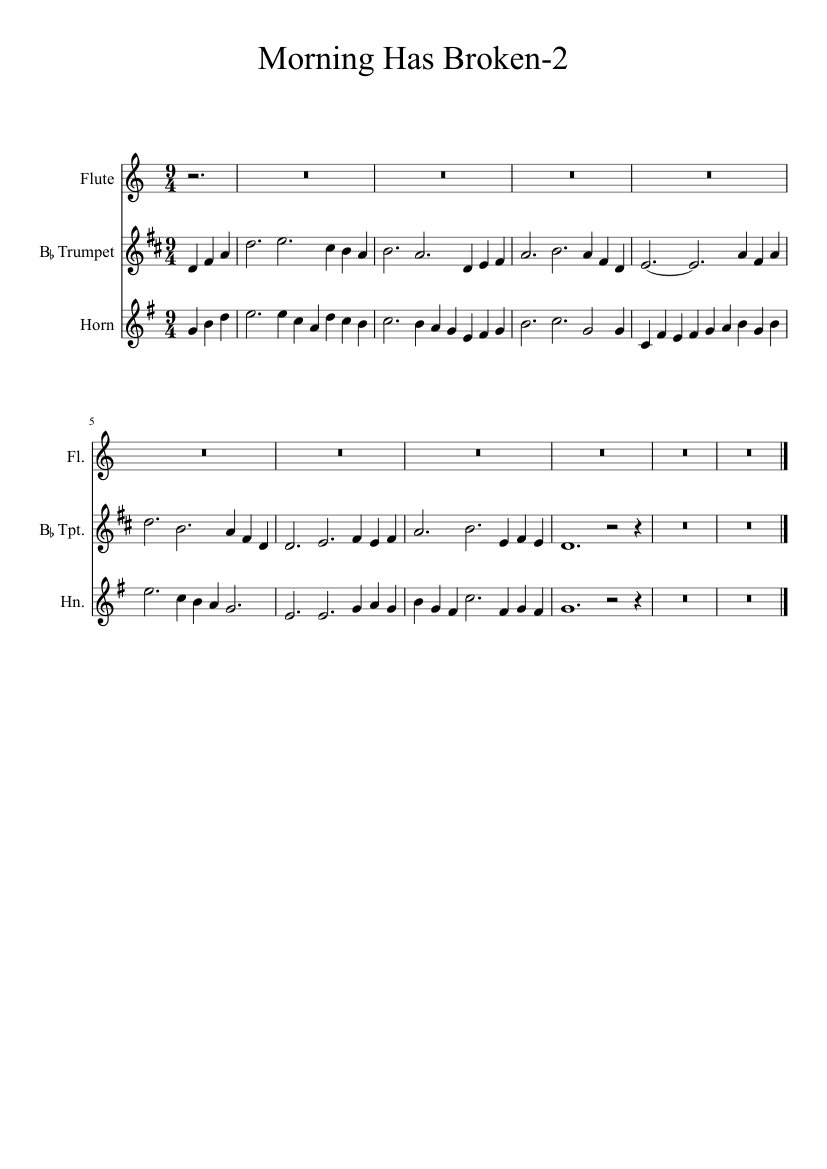 Morning Has Broken2 Sheet music for Flute (Solo)