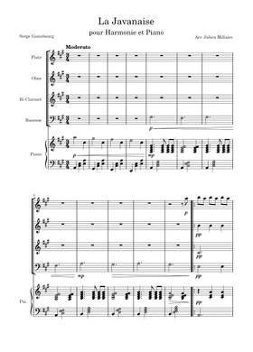 Free la javanaise by Serge Gainsbourg sheet music | Download PDF or print  on Musescore.com
