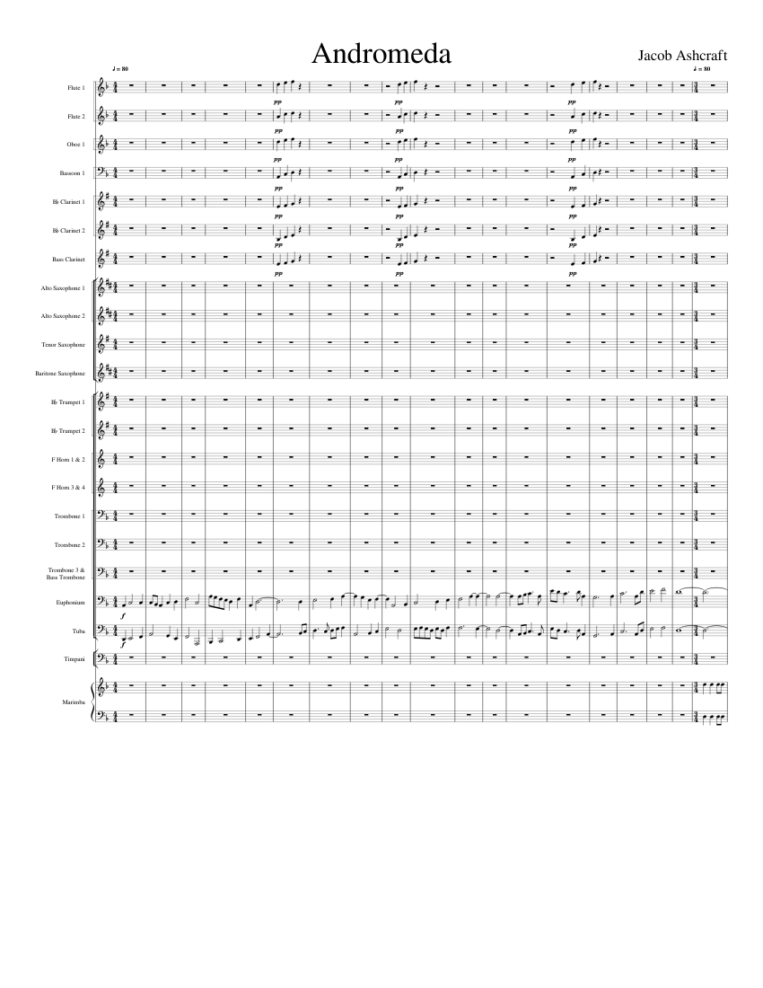 Andromeda Sheet music for Trombone, Tuba, Flute, Oboe & more ...
