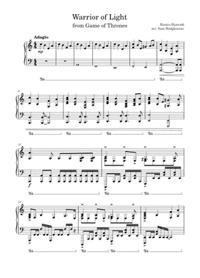 Free Warrior Of Light by Ramin Djawadi sheet music | Download PDF or print  on Musescore.com