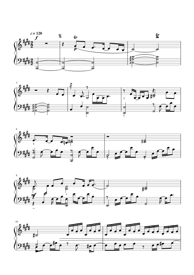 Mute girl theme song movie kung fu hustle Sheet music for Piano (Solo