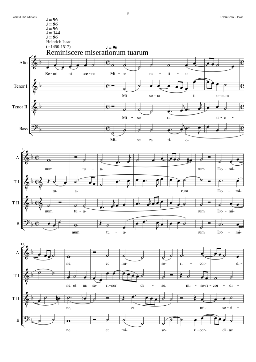 Reminiscere miserationum tuarum Domine