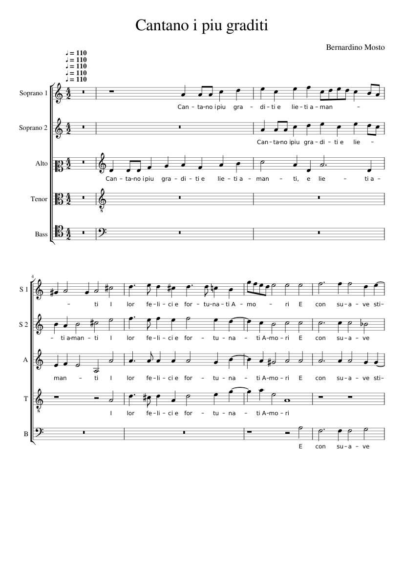 Cantano i piu graditi