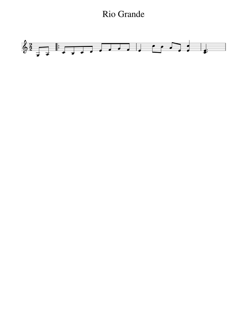 Song Rio Grande Rio Grande Sheet music for Piano (Solo) Easy | Musescore.com