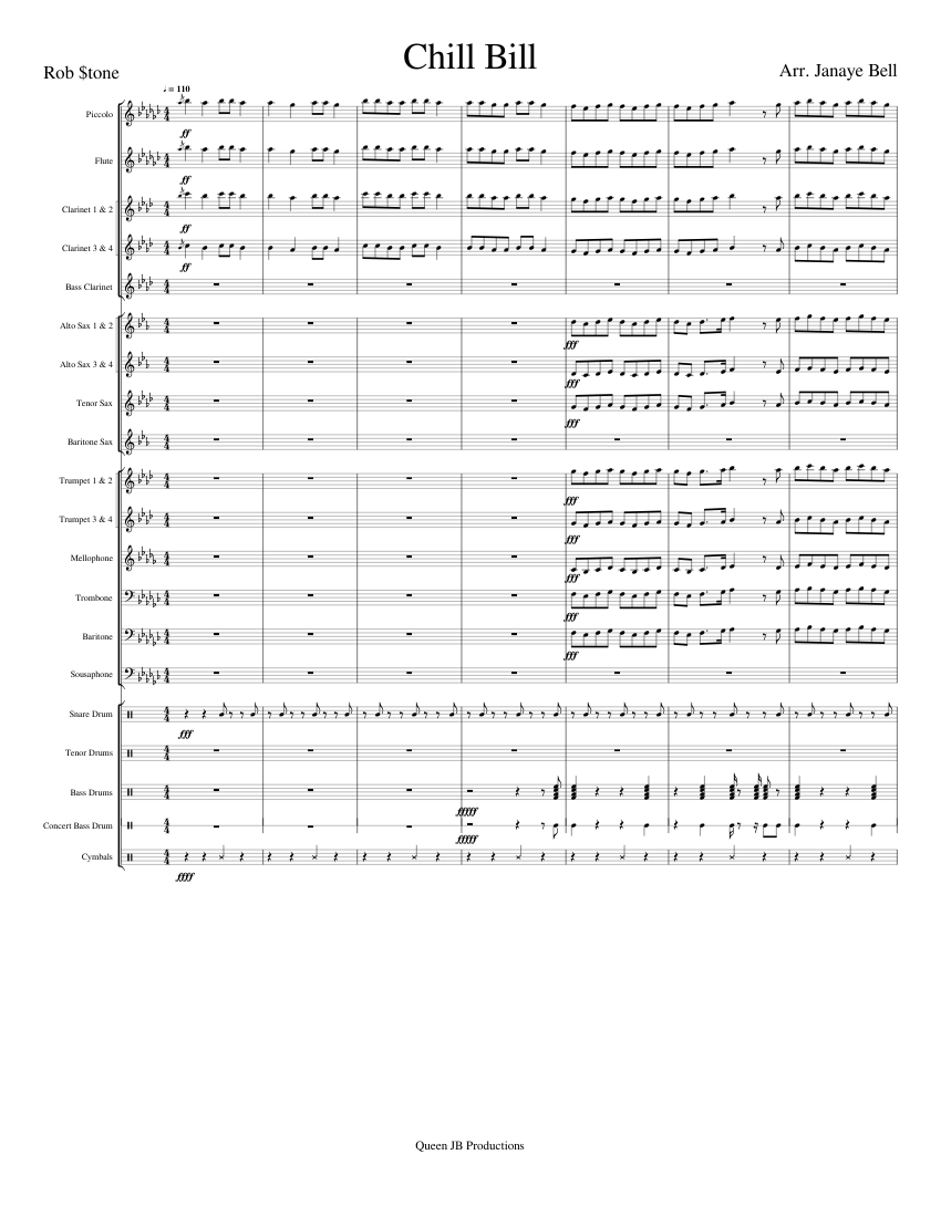 Chill Bill- Rob Stone Sheet music for Trombone, Tuba, Flute piccolo, Flute  & more instruments (Mixed Ensemble) | Musescore.com