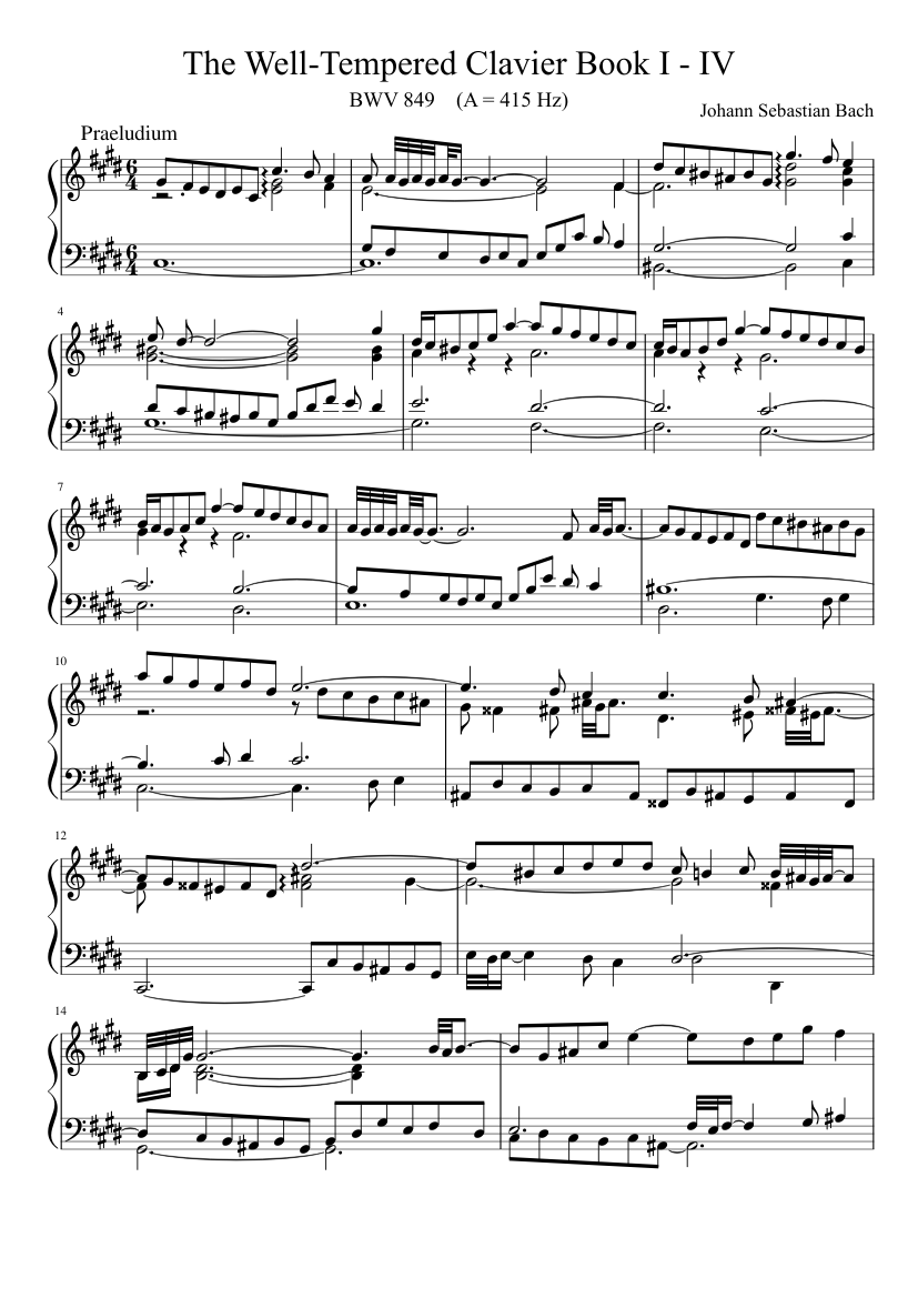 Prelude and Fugue in C-sharp minor BWV 849