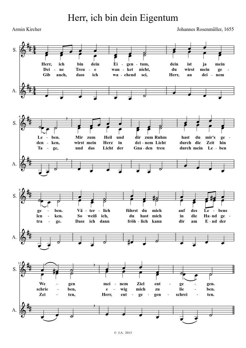 Herr ich bin dein Eigentum