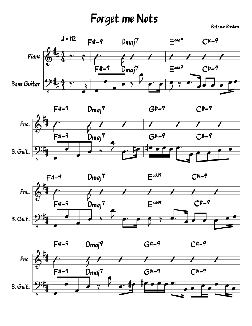 me nots Sheet music for Piano (Solo)