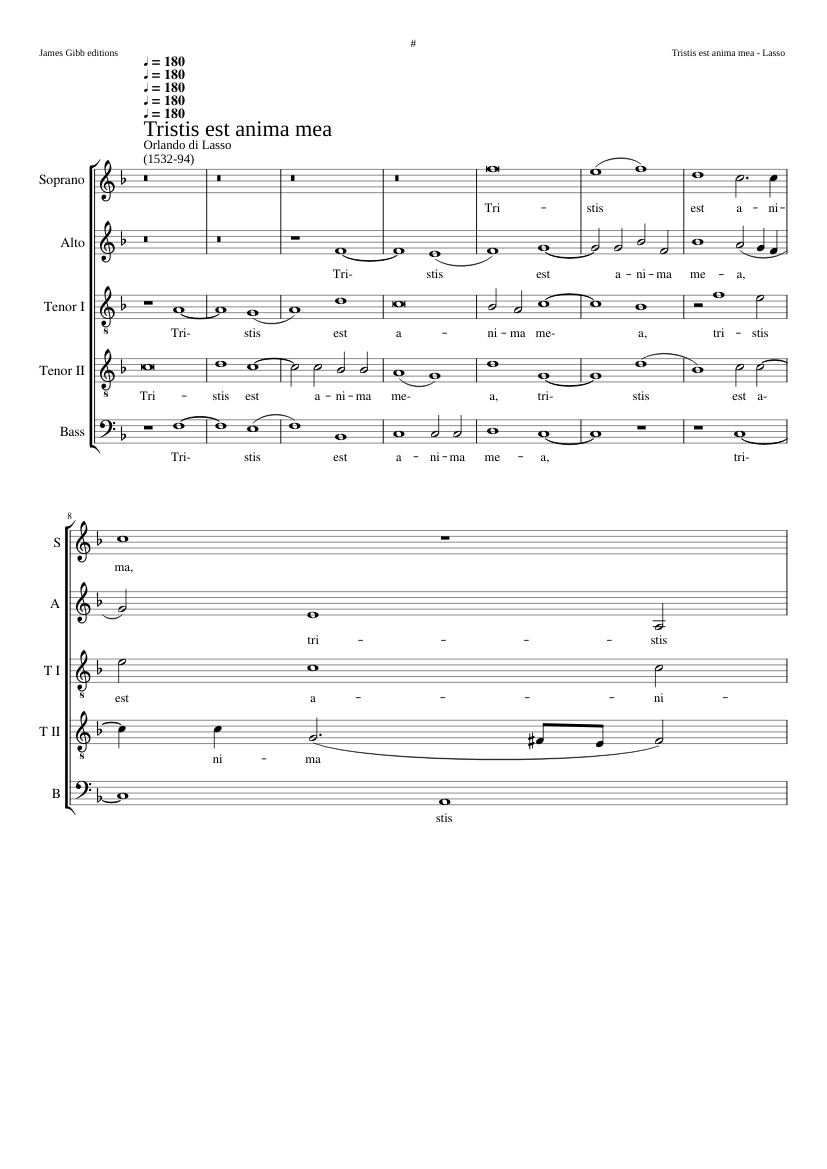 Tristis est anima mea