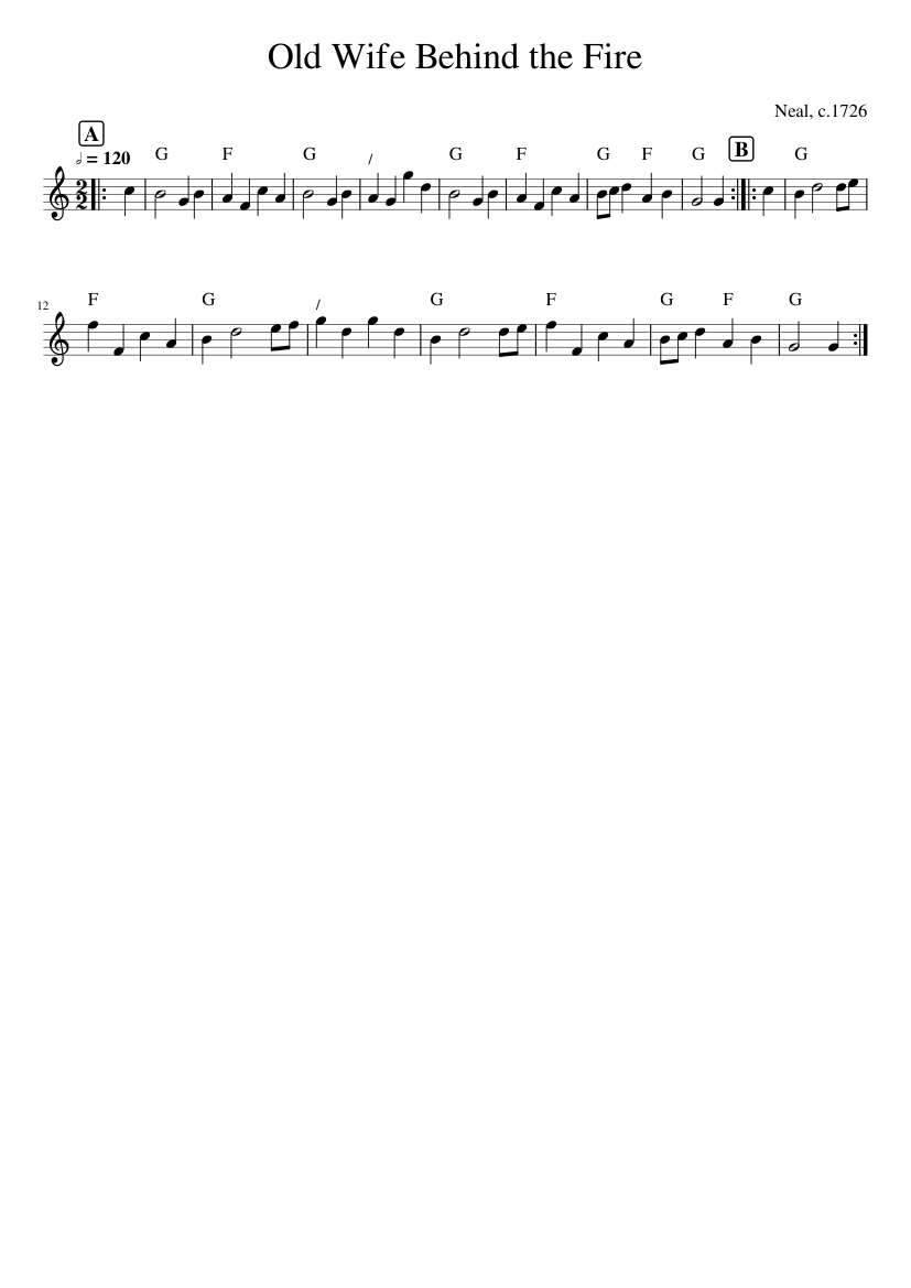 Old Wife Behind the Fire