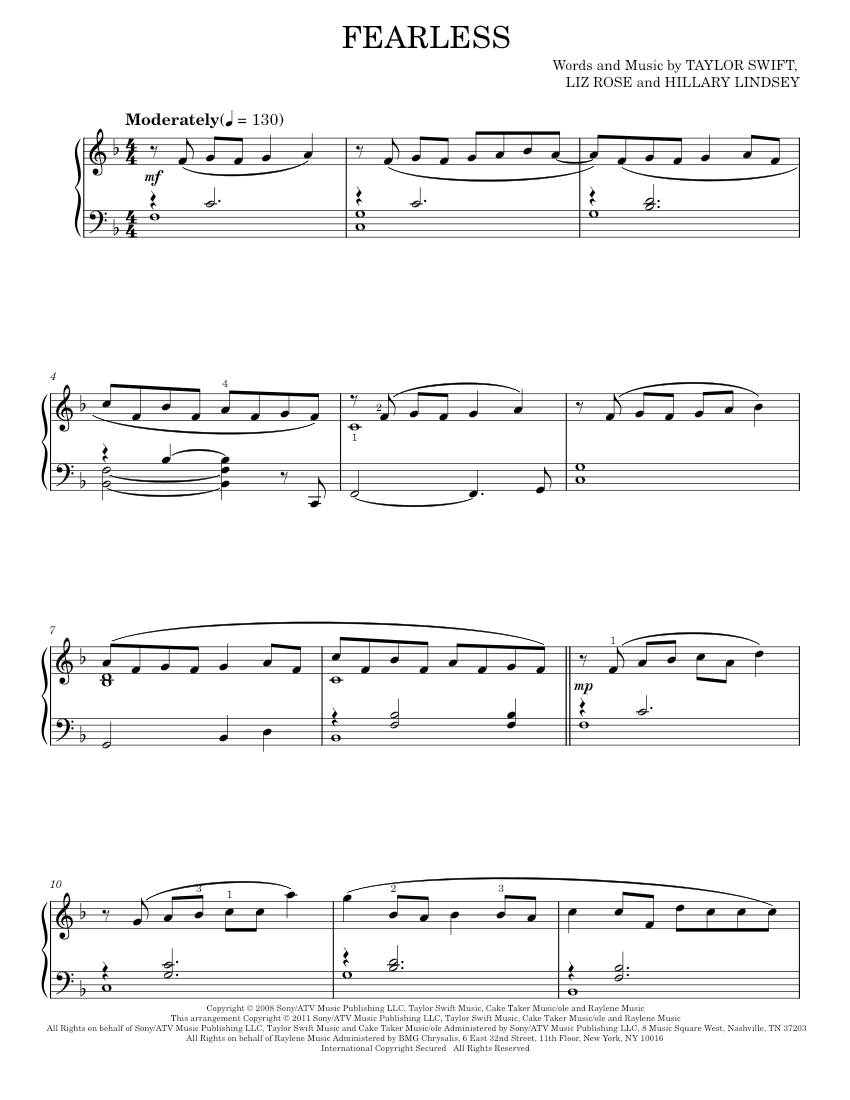Partition Taylor Swift For Piano Solo - 3ème édition - Pour Piano - 9