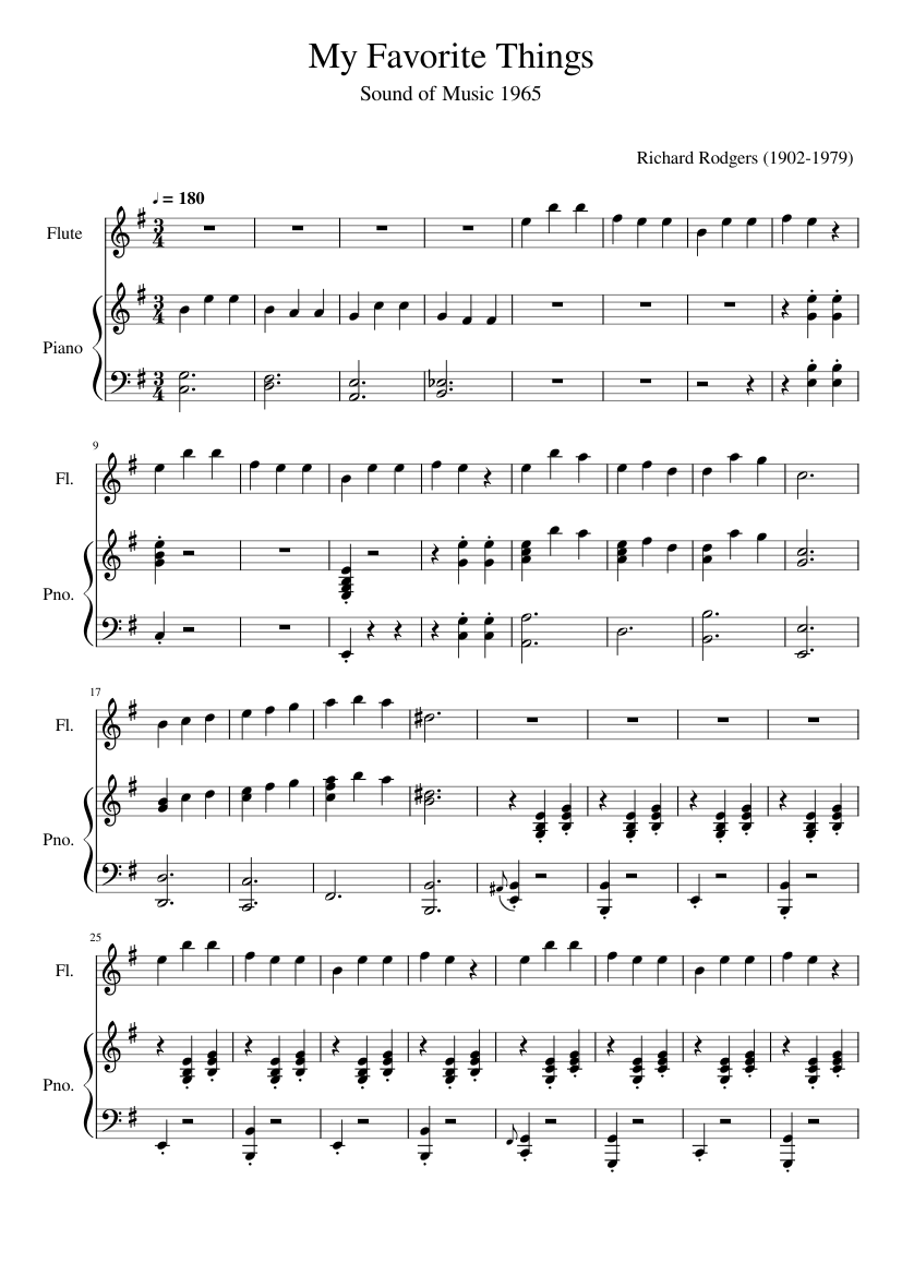 My Favorite Things (from The Sound of Music)