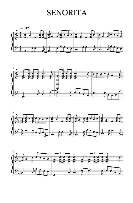 SENORITA - piano tutorial