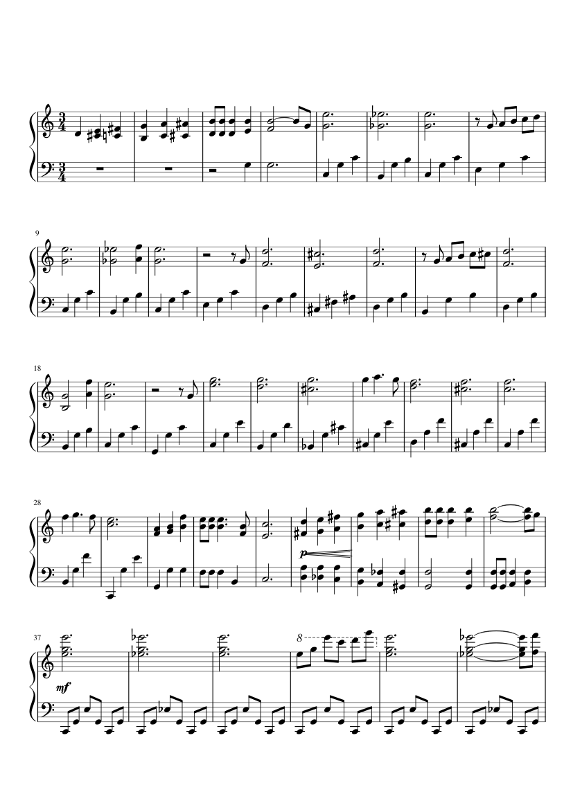 Underwater: Super Mario Bros Sheet music for Piano (Solo