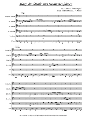 möge die straße uns zusammenführen by Misc Traditional free sheet music |  Download PDF or print on Musescore.com