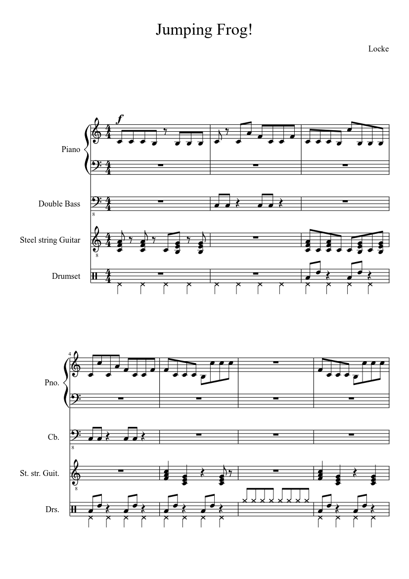 Cliff Jump - Pou OST  Sheet Music with Easy Notes for Recorder, Violin +  Backing Track 