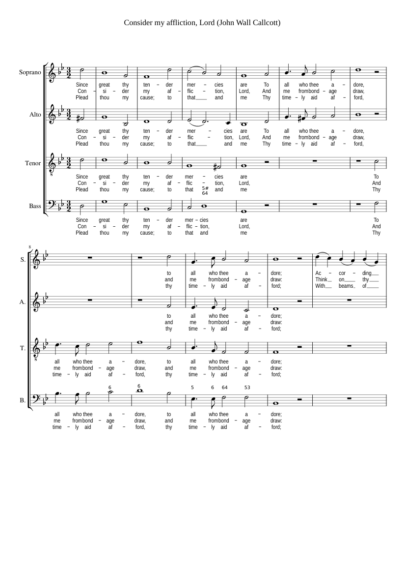 Consider my affliction Lord