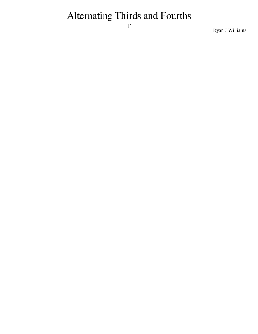 Alternating Thirds and Fourths - F
