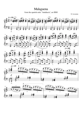Free Malaguena by Ernesto Lecuona sheet music | Download PDF or print on  Musescore.com