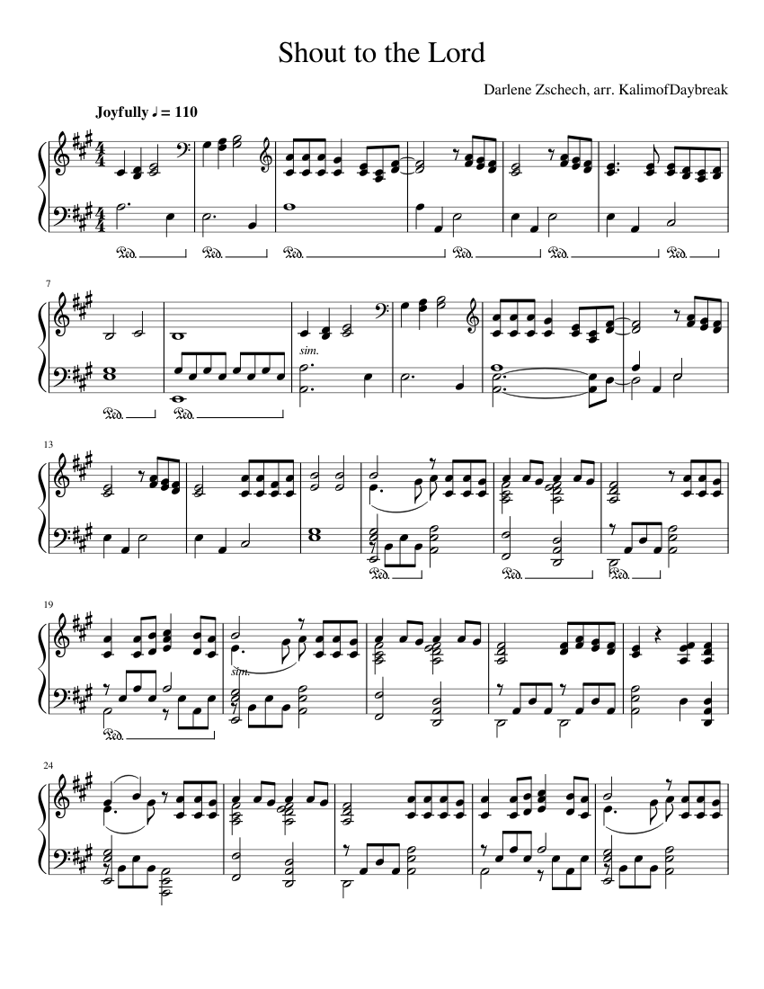 Shout to the Lord Sheet music for Piano (Solo) | Musescore.com