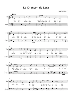 Free La Chanson De Lara by Maurice Jarre sheet music | Download PDF or  print on Musescore.com