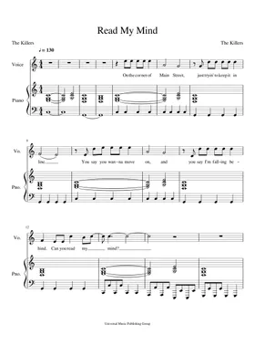 Free The Killers sheet music | Download PDF or print on Musescore.com