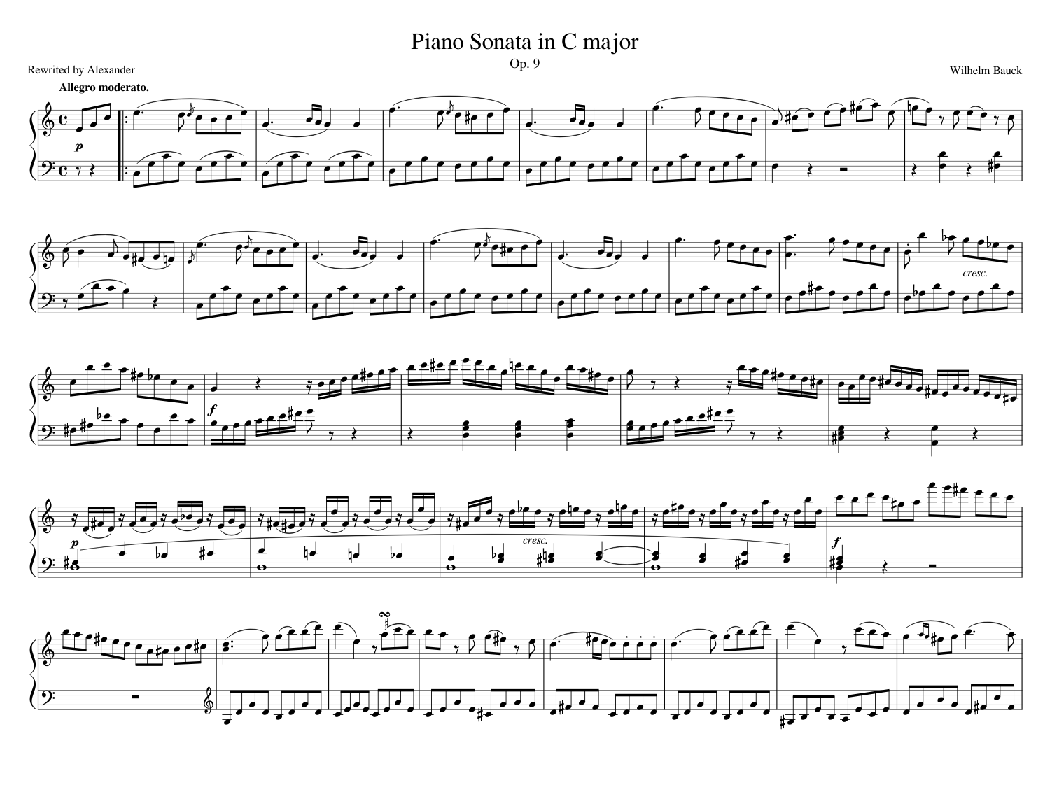 Piano Sonata in C major Op.9