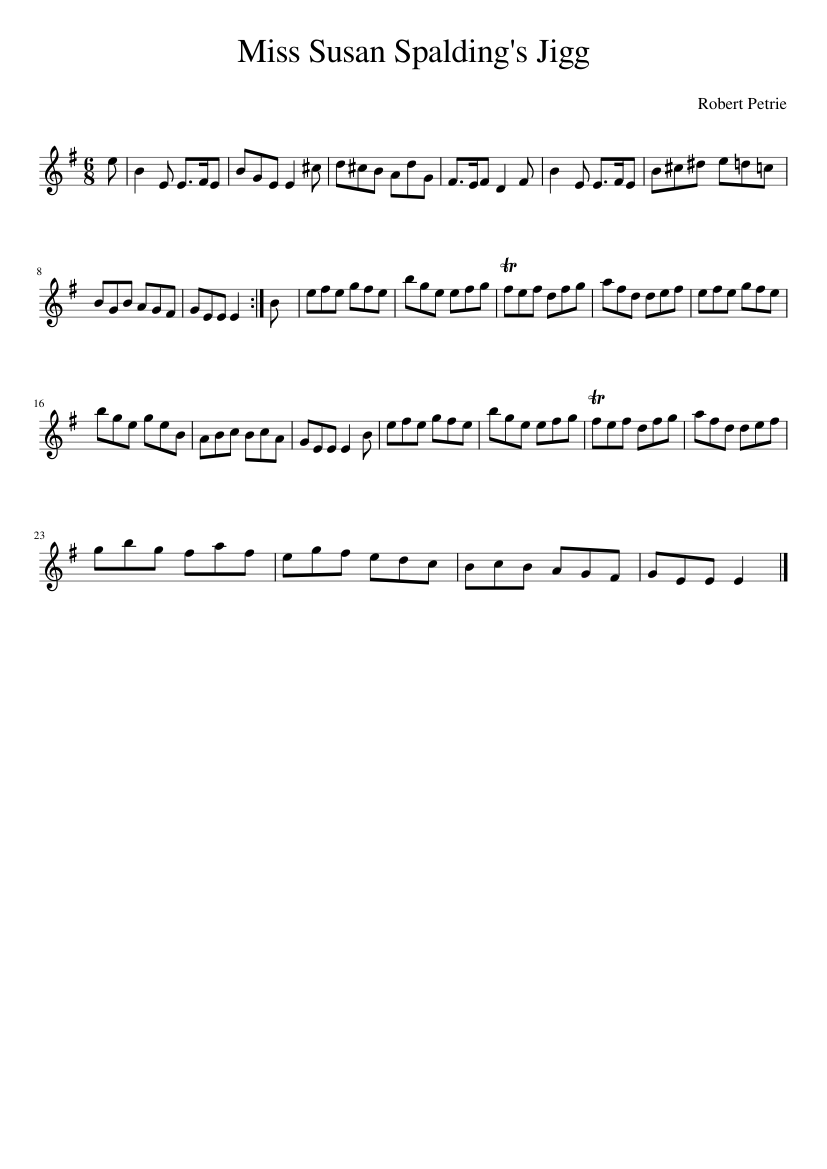 Miss Susan Spalding's Jigg