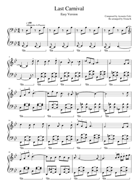Last Carnival Sheet Music Free Download In Pdf Or Midi On Musescore Com