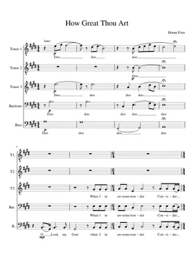 How Great Thou Art – Piano Sheet Music (PDF) –