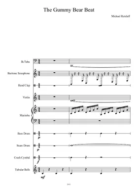The Gummy Bear Song Sheet music for Piano (Solo) Easy