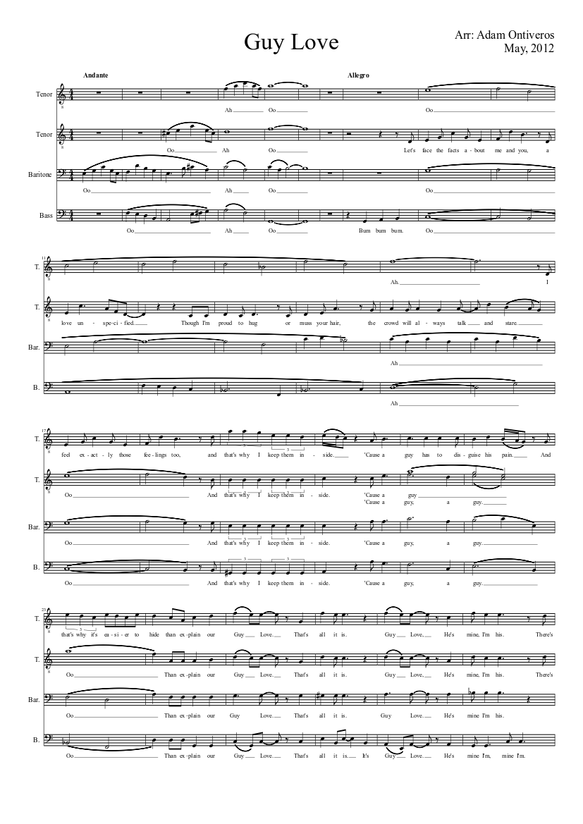 Guy Love (From SCRUBS) Sheet music for Bass guitar (Solo)