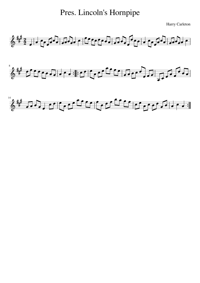 Pres. Lincoln's Hornpipe
