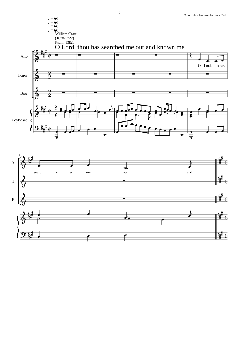 O Lord thou hast searched me out