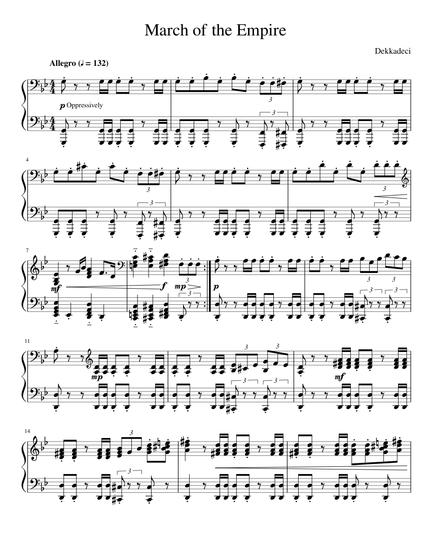 March of the Empire Sheet music for Piano (Solo) | Musescore.com