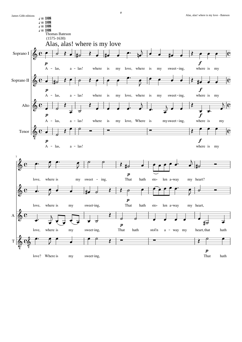 Alas alas! where is my love