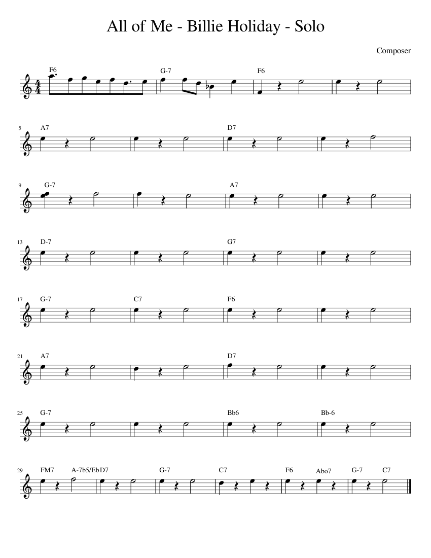 All Of Me Billie Holiday Sheet Music For Piano Solo Easy all-of-me-billie-holiday-sheet-music-for-piano-solo-easy