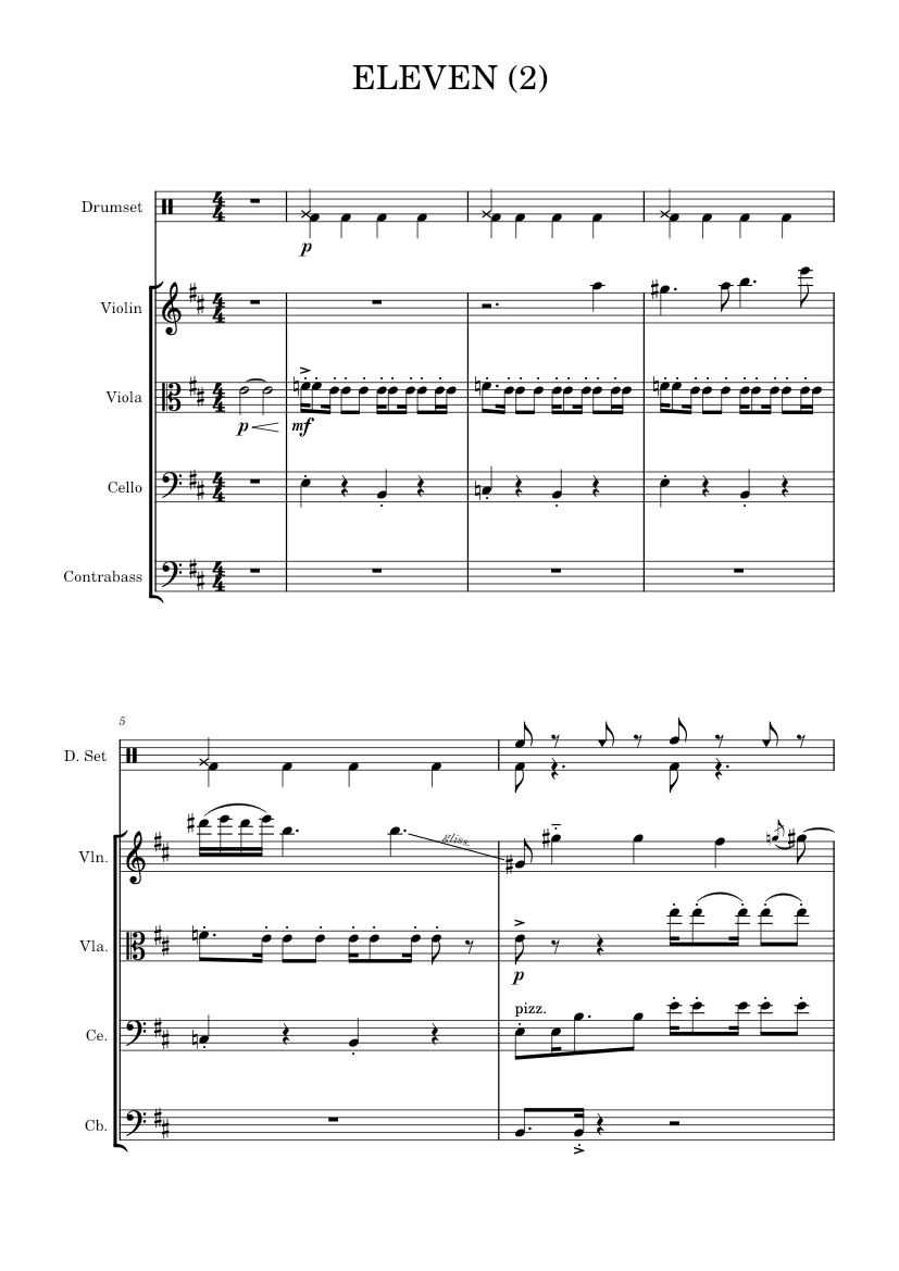 ELEVEN – IVE (아이브) ELEVEN : string quartet Sheet music for Contrabass ...