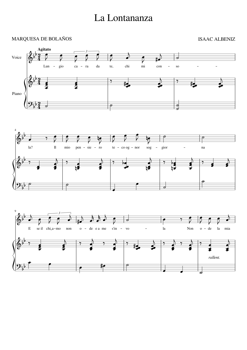 La Lontananza. Isaac Albeniz