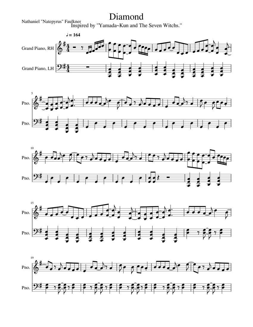 Diamond [Piano] Sheet music for Piano (Piano Duo) | Musescore.com