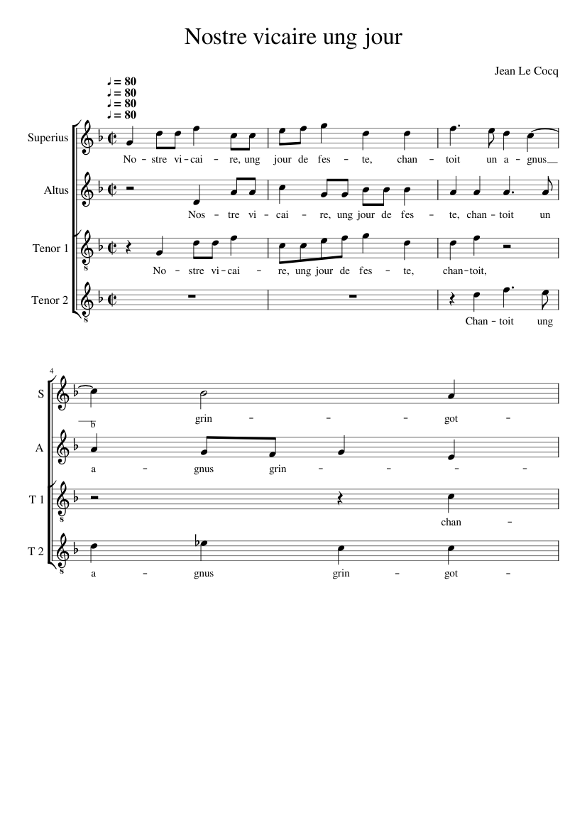 Nostre vicaire ung jour