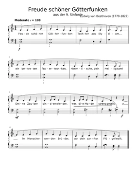 Free Freude schöner Götterfunken by Ludwig van Beethoven sheet music |  Download PDF or print on Musescore.com