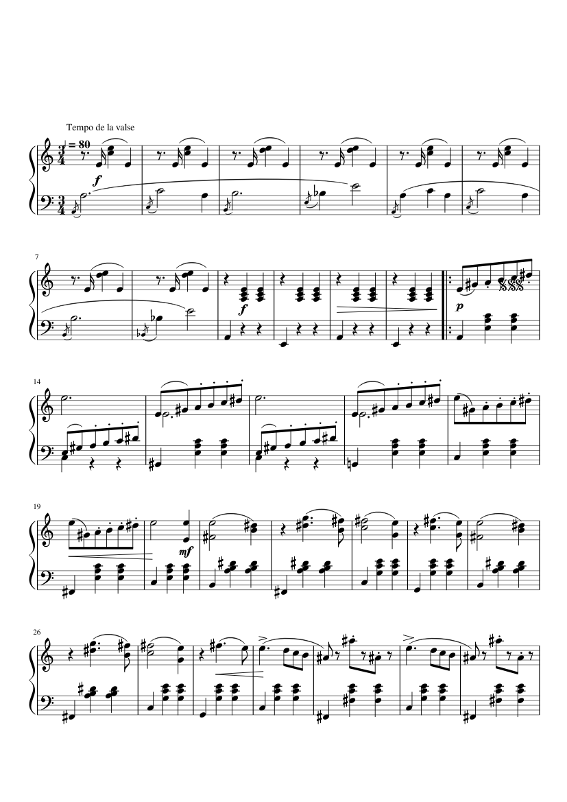 Masquerade - Aram Khachaturian Sheet music for Piano (Solo) | Musescore.com