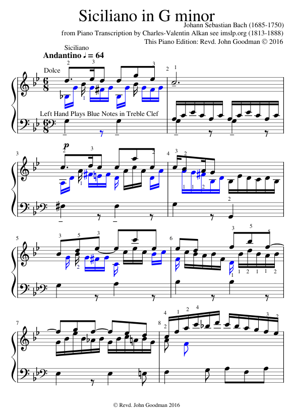Siciliana Sheet music for Piano (Solo)