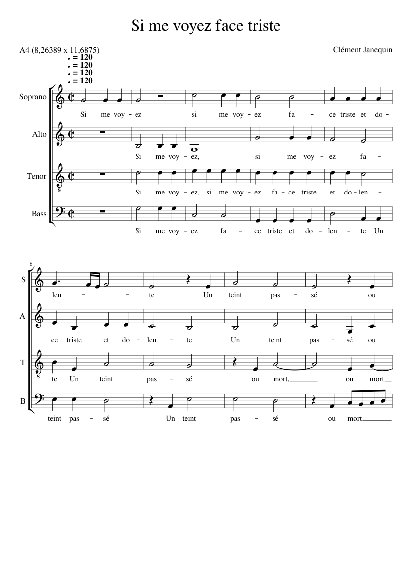 Si me voyez face triste