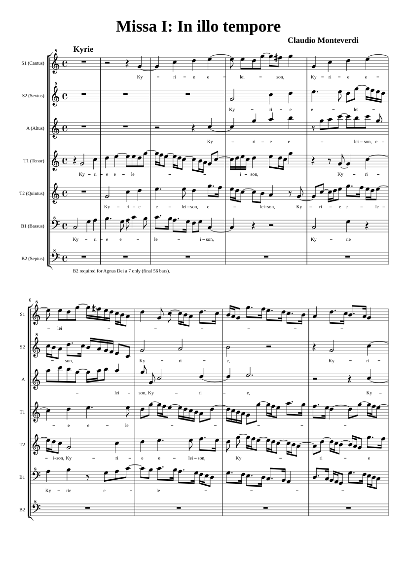 Mass for 6 Voices SV 205